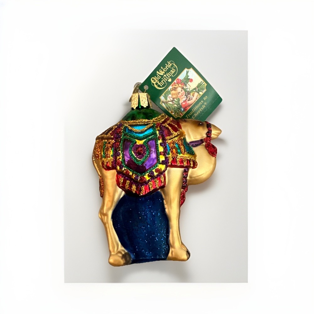 Old World Christmas Magi's Camel‎ Ornament Glass New With Tags, Original Box